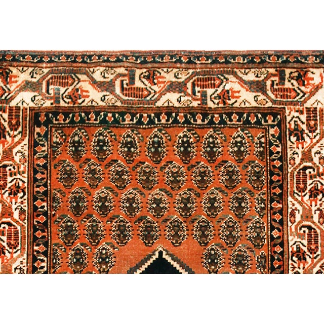 1930s Vintage Persian Saraband Oriental Rug, in Small Size, W/ Central Medallion For Sale - Image 5 of 5