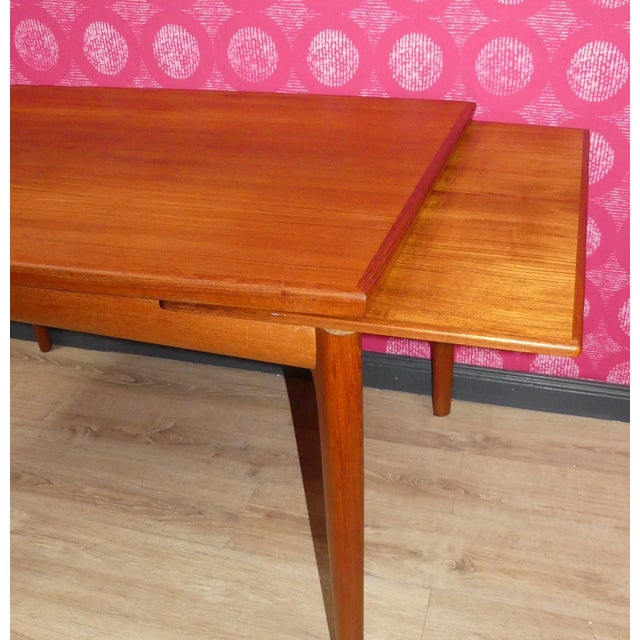 Wood Large Teak Extendable Dining Table by Grete Jalk for Glostrup, 1960s For Sale - Image 7 of 18