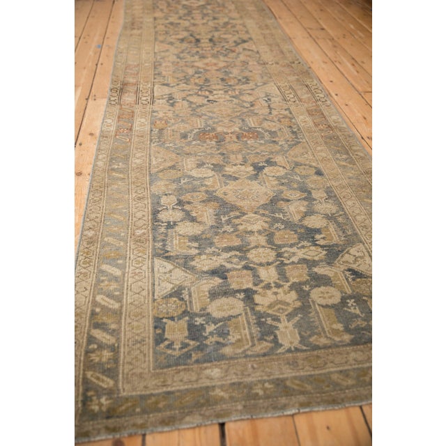 Royal Blue Vintage Distressed Malayer Rug Runner - 3'4" x 11'9" For Sale - Image 8 of 10