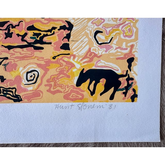 1980s Original Signed Hunt Slonem Serigraph Chair Duet, 48/175 For Sale - Image 10 of 11