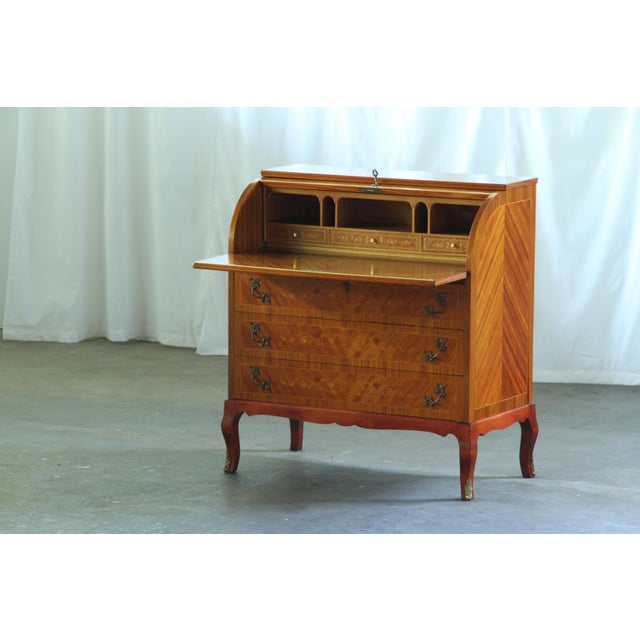 Wood Danish Secretaire in Cherry by Edmund Jørgensen, 1950s For Sale - Image 7 of 18