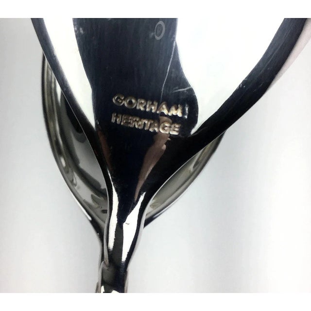 Metal Gorham Heritage Silver Plate Tongs, Made in Italy For Sale - Image 7 of 8