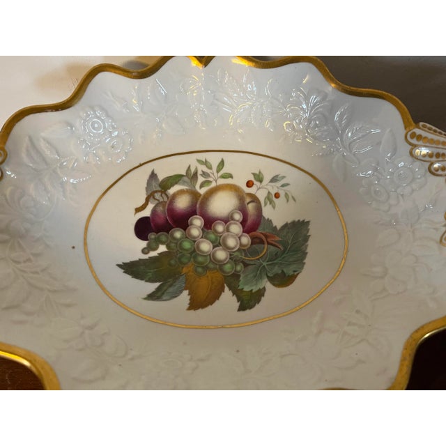 Antique Early 19th Century English George III Coalport Porcelain Centerpiece Compote Fruit Bowl For Sale - Image 12 of 13
