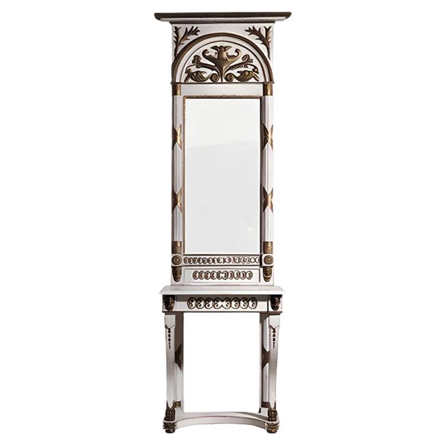 Console and Mirror by Carl Thims, 19th Century For Sale