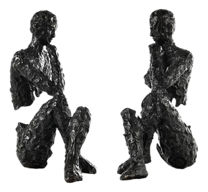 Bronze Sculpture Bookends, Set of 2