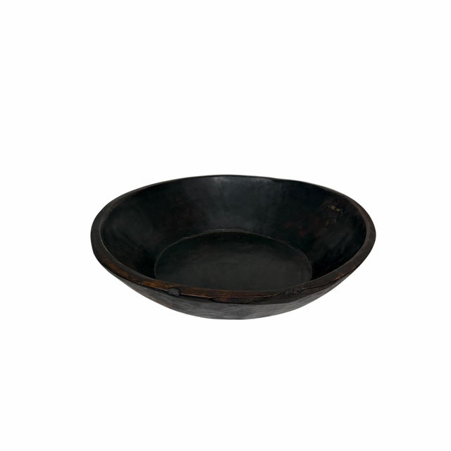 Vintage Drexel Heritage handmade wood bowl in dark brown stain. Marked Drexel Heritage, India. Measures approximately 15”...