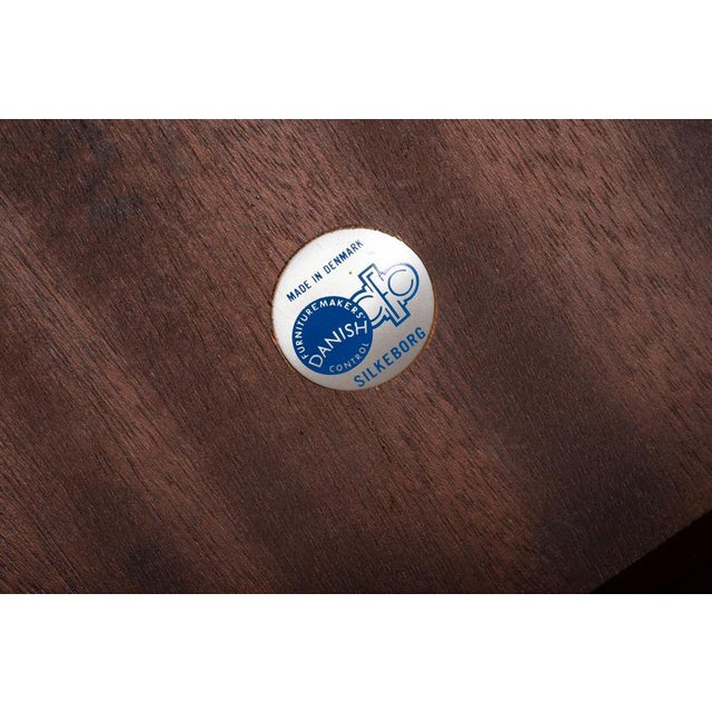 Brown Rosewood Side Table by Johannes Andersen for Silkeborg Møbelfabrik, Denmark, 1960s For Sale - Image 8 of 9