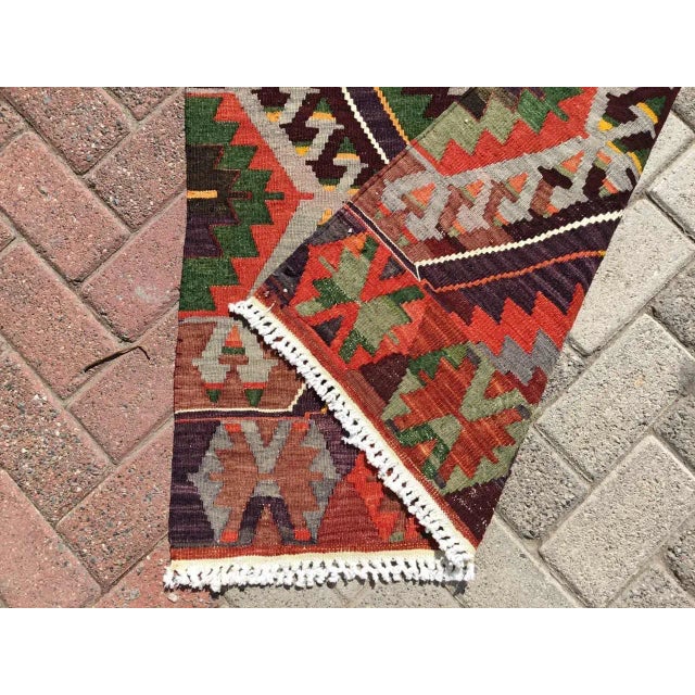 Vintage Turkish Kilim Runner - 33" X 104" For Sale - Image 9 of 10
