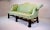 English Custom George III Mahogany Camel Back Sofa With Damask Silk Upholstery For Sale - Image 3 of 16