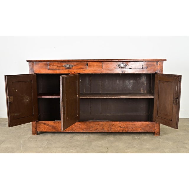 French French 19th Century Solid Walnut Enfilade For Sale - Image 3 of 16