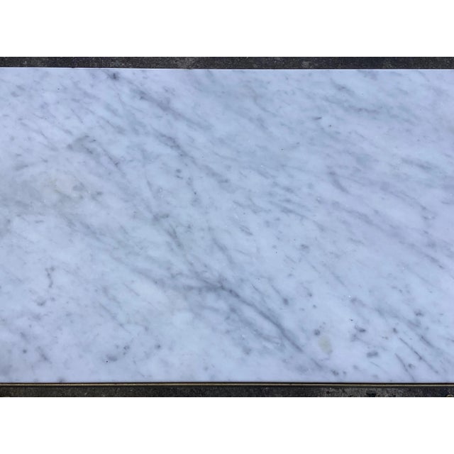 French French Marble & Brass Coffee Table For Sale - Image 3 of 7