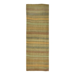 Vintage Circa 1940 Hand Woven Turkish Kilim, 4ft 7in X 15ft For Sale