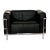 1990s Lc3 Grande Modele Armchair by Le Corbusier for Cassina, Black Leather For Sale