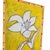 Original Framed Flower Painting, White Yellow Botanical Wall Art, Oil Sticks on Canvas in Bamboo Frame, 11x14 Minimalist Boho Home Decor For Sale - Image 4 of 5