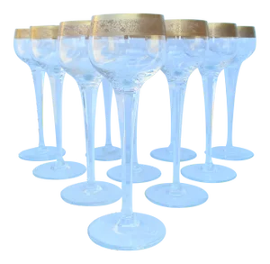Long Stemmed Hoch White Wine Goblets - Set of 10