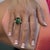 Metal Natural Tourmaline Sapphire Ring 7 14k WG 12.17 TCW Certified For Sale - Image 7 of 18