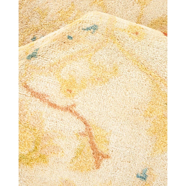 Textile Vintage Traditional Hand Knotted Wool Area Rug, Ivory - 6'4" X 8'2" For Sale - Image 7 of 9