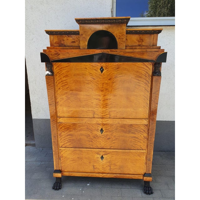 Biedermeier Secretary in Birch, 1815 For Sale - Image 18 of 18