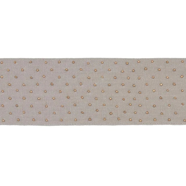 Sample - Schumacher Northern Lights Beaded Tape in Grey For Sale