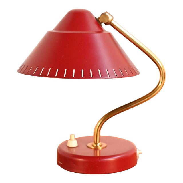 Red Table Lamp from Ringus, 1950s For Sale