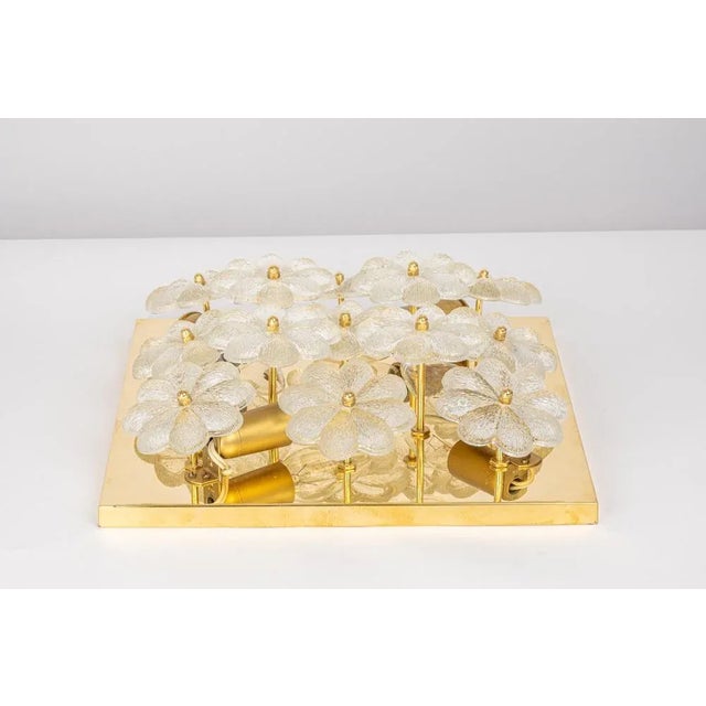 Petite Glass Flower Wall Light from E. Palme, Germany For Sale - Image 4 of 15