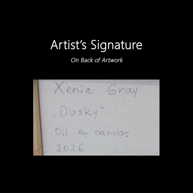 Dusky - Original Neutral Contemporary Figurative Oil Painting on Canvas For Sale - Image 9 of 9