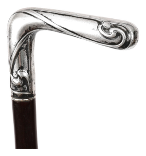 Antique French Silver Walking Cane Stick, 1800s