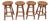 Vintage Rustic Farmhouse Solid Oak Tell City Backless Barstool With Paisley Print Seat Cushion For Sale
