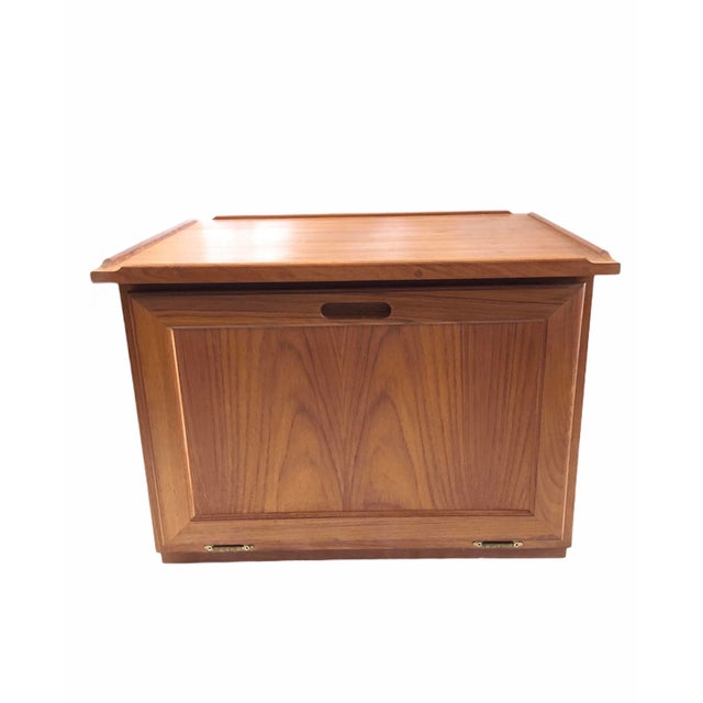 Vintage Danish Modern Teak Side Table Liquor Cabinet Chairish