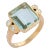 18k Yellow Gold 5.45 Carat Aquamarine and Diamond Cocktail Ring Size 8 For Sale