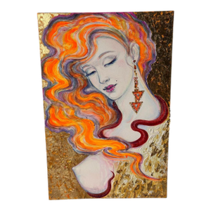 Original Signed Gold Leaf Portrait “Love” by Anastasia the Great