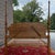 Vintage American Traditional Solid Oak Barley Twist Queen Poster Bed Attr. Jamestown Sterling For Sale - Image 10 of 17