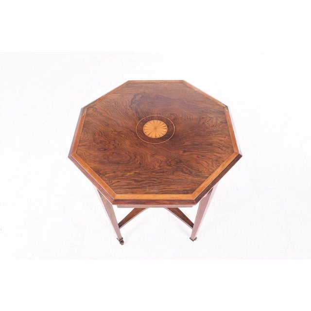Antique English Rosewood Side Table For Sale - Image 3 of 4