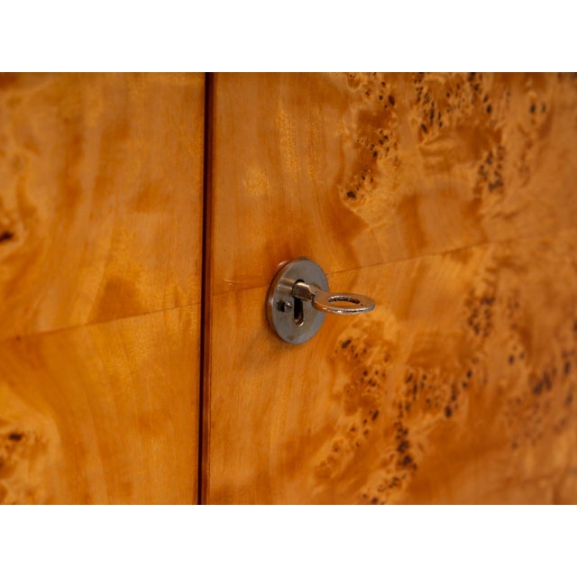 Vintage Wardrobe in Burl Wood Veneer, Czechoslovakia, 1970 For Sale - Image 13 of 18