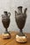 Napoleon III Vases or Cassolettes in Spelter and Siena Marble, Set of 2 For Sale - Image 3 of 6