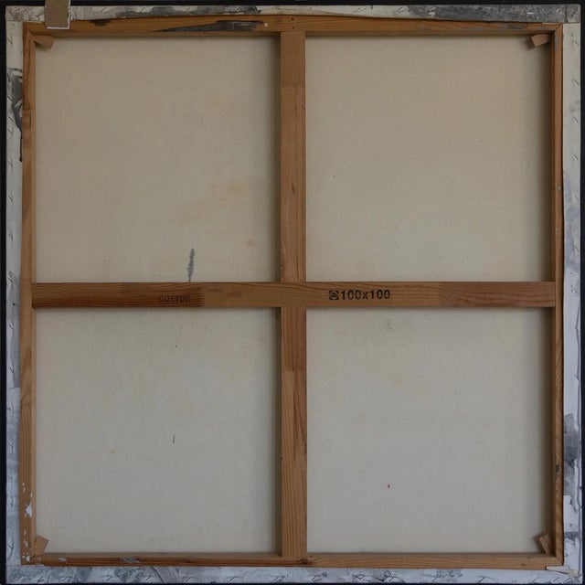 Abstract Composition, Original Mixed Media on Canvas, 2000s For Sale - Image 6 of 8