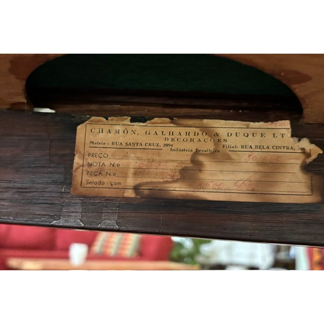Mid-Century Jacaranda Card Table From Brazil For Sale - Image 9 of 11