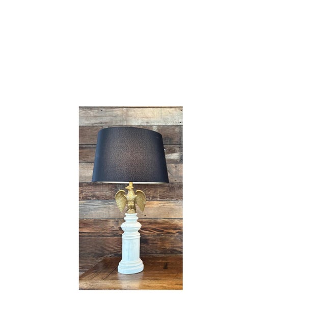 1960s Mid-Century Federalist Style Eagle Lamp For Sale - Image 6 of 8