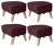 Maroon Natural Oak Raf Simons Vidar 3 My Own Chair Footstool by Lassen, Set of 4 For Sale