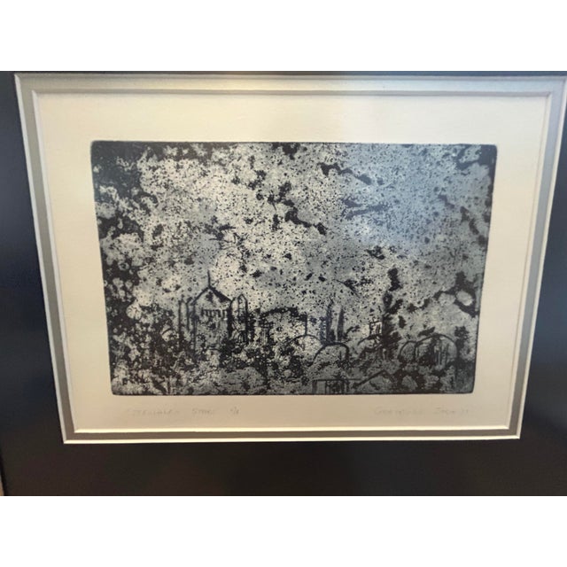 This is a lovely nighttime interpretation by Canadian Artist Gertrude Zack entitled “Jerusalem Stars.” Enjoy this signed,...