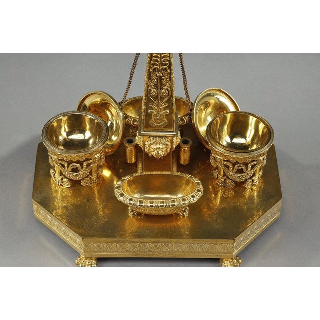 Empire Period Gilt Bronze Obelisk Inkwell, 1810 For Sale - Image 17 of 18
