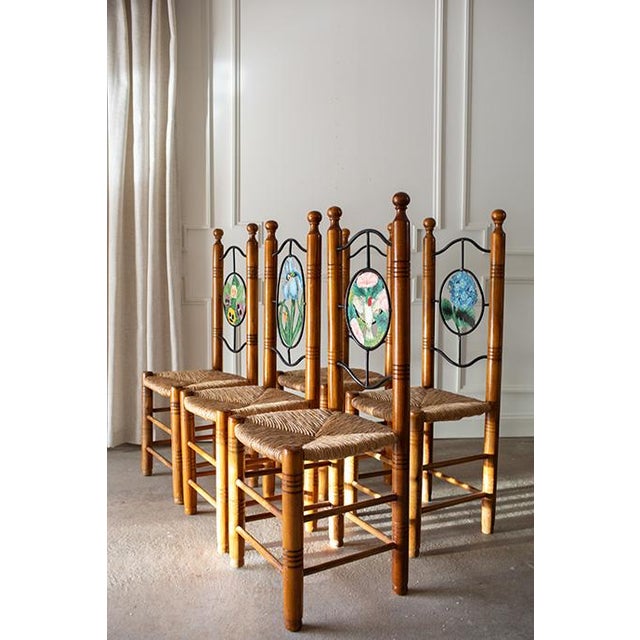 Bring a captivating touch of American craftsmanship into your home with this exceptional, rare set of five (5) mid-century...