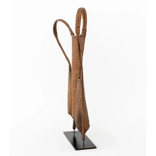 Brown Vietnamese Woven Rattan Hunter Backpack For Sale - Image 8 of 9