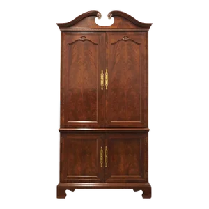 Sligh Furniture Flame Mahogany Traditional Style 42" Pediment Tv Media Armoire