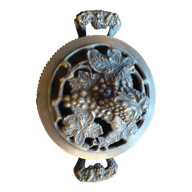 Antique 1880 Ornate Bronze Lidded Pedestal Bowl For Sale