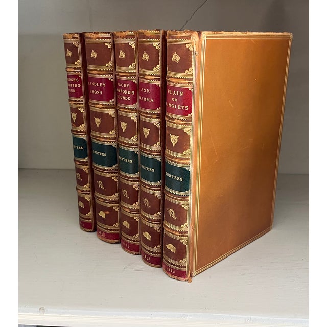 Antique 19th Century Fine Leather Bindings - Books by Robert Smith Surtees - 5 Volumes For Sale - Image 4 of 11
