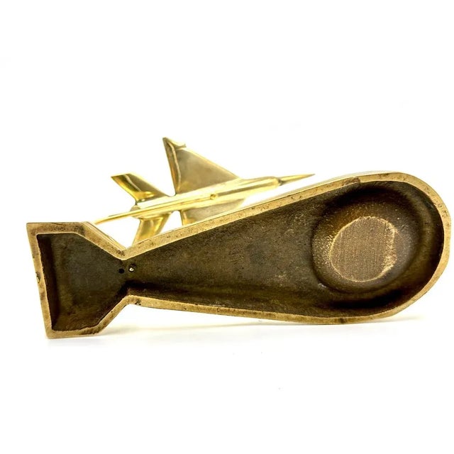 1950s Mig 21 Desk Plane Model in Brass, 1950s For Sale - Image 5 of 10