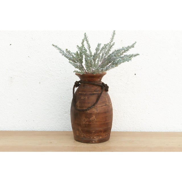 Antique Dark Wood Ghee Pot For Sale In Los Angeles - Image 6 of 6