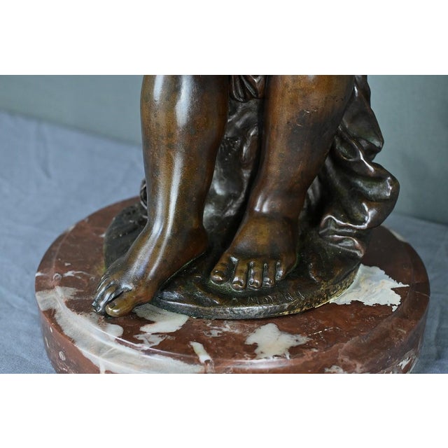 Brown Bronze Love Sending Kisses in Bronze by A. Moreau, 1890s For Sale - Image 8 of 17