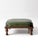 Mid-Century Colonial Revival Footstool With Green Cushion For Sale - Image 6 of 10